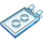 LEGO Transparentes Hellblau Fliese 2 x 3 mit Horizontal Clips (&#039;U&#039;-Clips) (30350)
