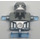 LEGO Transparent Medium Blue Bad Robot with Marbled Pearl Light Gray (53988 / 55315)