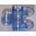 LEGO Transparentes Mittelblau Ball Verbinder mit Aufrecht Axleholes und Vents und Seitenschlitze (32174)