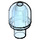 LEGO Transparentes Mittelblau Bar 1 mit Lichtabdeckung (29380 / 58176)