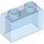 LEGO Transparentes Mittelblau Backstein 1 x 2 ohne Unterrohr (3065 / 35743)
