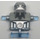 LEGO Transparent Medium Blue Exo-Force Robot Torso with Head with Marbled Pearl Light Gray (53988 / 55315)