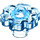 LEGO Transparent Medium Blue Flower 2 x 2 with Open Stud (4728 / 30657)