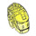 LEGO Transparant Neon Groen Bionicle Hoofd Basis (64262)