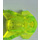 LEGO Transparant Neon Groen Steen 1 x 1 Ronde met Fins (4588 / 52394)