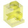 LEGO Transparentes Neongrün Backstein 1 x 1 mit Scheinwerfer und kein Slot (4070 / 30069)