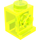 LEGO Transparentes Neongrün Backstein 1 x 1 mit Scheinwerfer und kein Slot (4070 / 30069)