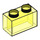 LEGO Transparant Neon Groen Steen 1 x 2 zonder buis aan de onderzijde (3065 / 35743)