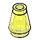 LEGO Transparentes Neongrün Kegel 1 x 1 mit oberer Kante  (28701 / 59900)