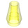LEGO Transparentes Neongrün Kegel 1 x 1 ohne obrige Rille (4589 / 6188)