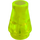 LEGO Transparant Neon Groen Kegel 1 x 1 zonder Top groef (4589 / 6188)