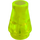 LEGO Transparent Neon Green Cone 1 x 1 without Top Groove (4589 / 6188)