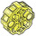 LEGO Transparant Neon Groen Connector Ronde met Pin en As Gaten (31511 / 98585)