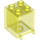 LEGO Transparant Neon Groen Container 2 x 2 x 2 met verzonken noppen (4345 / 30060)