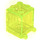 LEGO Vert néon transparent Récipient 2 x 2 x 2 avec tenons encastrés (4345 / 30060)
