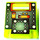 LEGO Transparant Neon Groen Container Doos 2 x 2 x 2 Deur met Sleuf met Circles en Mechanisch Patroon (4346)
