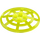 LEGO Transparant neon groen Dish 6 x 6 Webbed (Vierkante houder aan onderzijde) (4285 / 30234)