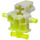 LEGO Transparant neon groen Exo-Force Robot Torso met Hoofd met Gemarmerd Pearl Licht Grijs (53988 / 55315)