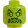 LEGO Transparent Neon Green Ghost Head (Recessed Solid Stud) (3626 / 56283)