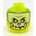 LEGO Transparent Neon Green Ghoultar - Scythe Master Minifigure Head (Recessed Solid Stud) (3626 / 21451)