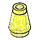 LEGO Transparent Neon Green Glitter Cone 1 x 1 with Top Groove (28701 / 59900)
