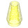 LEGO Transparent Neon Green Glitter Cone 1 x 1 with Top Groove (28701 / 59900)