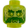 LEGO Transparent Neon Green Haunted Chef Enzo Minifigure Head (Recessed Solid Stud) (3626 / 65238)