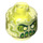 LEGO Transparant Neon Groen Hoofd met Alien Ghost Gezicht (Verzonken Solid Stud) (3626 / 56184)