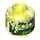 LEGO Transparentes Neongrün Schmucklos Kopf mit Dekoration (Sicherheitsbolzen) (3626 / 65238)