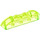 LEGO Transparent Neon Green Slope 1 x 4 Curved with Sloped Ends and Two Top Studs (40996)