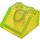 LEGO Transparant Neon Groen Helling 2 x 2 (45°) (3039 / 6227)