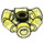 LEGO Transparentes Neongrün Waffe Halter Ring mit hohlem Bolzen (20612 / 65445)