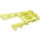 LEGO Transparentes Neongrün Keil Platte 4 x 4 mit 2 x 2 Ausgeschnitten (41822 / 43719)