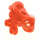 LEGO Transparant Neon Roodachtig Oranje Armor (22402)