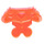 LEGO Transparent Neon Reddish Orange Armor with Shoulder Pads and Pentagonal Cutout (22402)