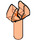 LEGO Orange rougeâtre néon transparent Barre 1 avec Agrafe (avec espace dans le clip) (41005 / 48729)