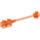 LEGO Orange rougeâtre néon transparent Barre 1 x 8 avec Brique 1 x 2 Incurvé (Pas de support d&#039;essieu à petite extrémité) (30359)