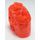 LEGO Transparant Neon Roodachtig Oranje Bionicle Hoofd Basis (64262)