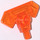 LEGO Transparentes Neonrot-Orange Klinge (22407)