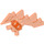 LEGO Transparentes Neonrot-Orange Klinge (23861 / 28683)