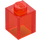 LEGO Transparent Neon Reddish Orange Brick 1 x 1 (3005 / 30071)