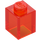 LEGO Transparent Neon Reddish Orange Brick 1 x 1 (3005 / 30071)