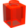 LEGO Orange rougeâtre néon transparent Brique 1 x 1 (3005 / 30071)
