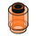 LEGO Transparentes Neonrot-Orange Backstein 1 x 1 Runden mit offenem Bolzen (3062 / 30068)