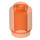 LEGO Transparentes Neonrot-Orange Backstein 1 x 1 Runden mit offenem Bolzen (3062 / 30068)