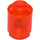 LEGO Orange rougeâtre néon transparent Brique 1 x 1 Rond avec goujon ouvert (3062 / 30068)