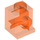 LEGO Orange rougeâtre néon transparent Brique 1 x 1 avec Phare et pas de fente (4070 / 30069)