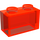 LEGO Transparent Neon Reddish Orange Brick 1 x 2 without Bottom Tube (3065 / 35743)