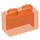 LEGO Transparent Neon Reddish Orange Brick 1 x 2 without Bottom Tube (3065 / 35743)