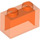 LEGO Orange rougeâtre néon transparent Brique 1 x 2 sans tube à l&#039;intérieur (3065 / 35743)